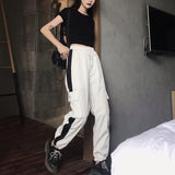 Hot Big Pockets Cargo pants women High Waist Loose Streetwear pants Baggy Tactical Trouser hip hop high quality joggers pants