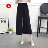 Womens Wide Leg High Waist Casual Summer Thin Pants Loose Culottes Trousers NYZ Shop