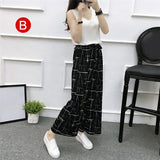 Womens Wide Leg High Waist Casual Summer Thin Pants Loose Culottes Trousers NYZ Shop