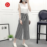 Womens Wide Leg High Waist Casual Summer Thin Pants Loose Culottes Trousers NYZ Shop